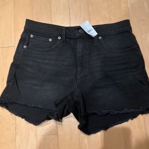 NWT J Crew stretch denim shorts in black